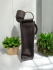 Brown Leather Circular Shoulder Bag repurposed shoulder strap